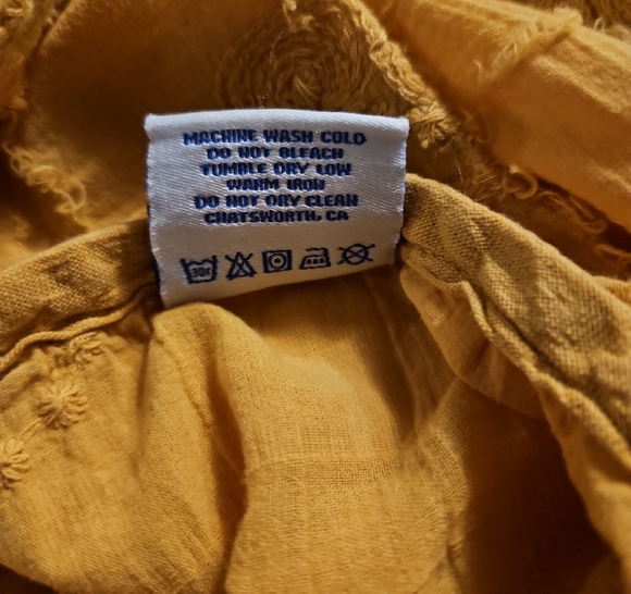 "Sea Breeze of California" Vintage Mustard Women's Tunic Top EUC - Size 1X - Picture 5 of 5